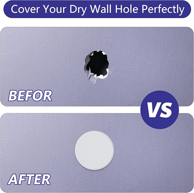 3 1/4 in Wall Protector Round, 10 Pack Doorknob Wall Shield Guard Door Stop, Rigid Vinyl Hard Wall Protection Pads White with Self Adhesive Sticker, HOME MASTER HARDWARE