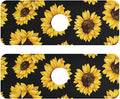 Kitchen Sink Splash Guard Sink Faucet Mat Faucet Handle Drip Catcher Drain Mats for Kitchen Bathroom Countertop Absorbent Dish Drying Mat Pad 2pack 14.7x5.4Inch Sunflowers Black