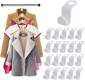 200PCS Hanger Hooks, Clothes Connector Hooks Space Saving Cascading Hangers White Closet Organizer Hanger Clips for Plastic Hangers