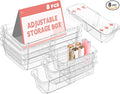 8 Pcs Mixed Extendable Clear Drawer Organizer, All Adjustable Vanity Storage Box, 2-Size Desk Drawer Organizer, Acrylic Storage Bins for Makeup, Cosmetic, Bedroom Dressers Tool Organizer for Gadgets