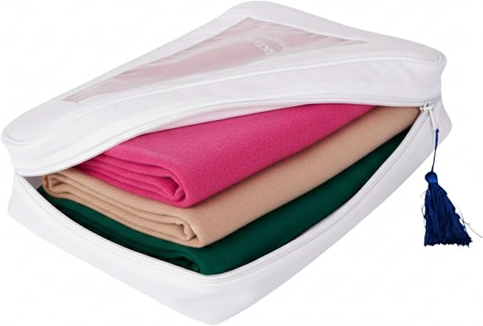 The Cashmere Choice Cashmere Storage Bags for Clothes, Sweaters, Scarves – 100% Cotton Garment Bag – Standard Size