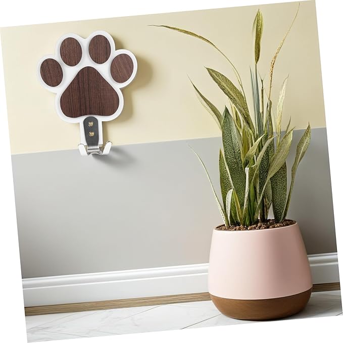 Wooden Paw Print Hook for Dog Towel Space-Saving Hanger Connector Farmhouse Style Kitchen Towel Hanger