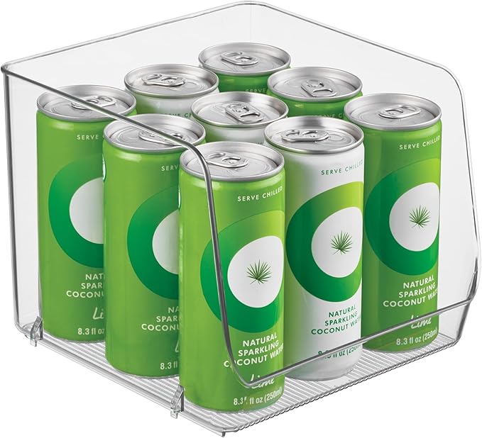 iDesign Open-Front Storage Bin - All-Purpose Bin for Kitchen, Bathroom, or Office - Clear - Made in USA