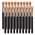Eyeshadow Applicators Double Sided Sponge Tip Foam Reusable，20Pcs Professional Organic Long Handle Washable Makeup Eye Shadow Brush Set