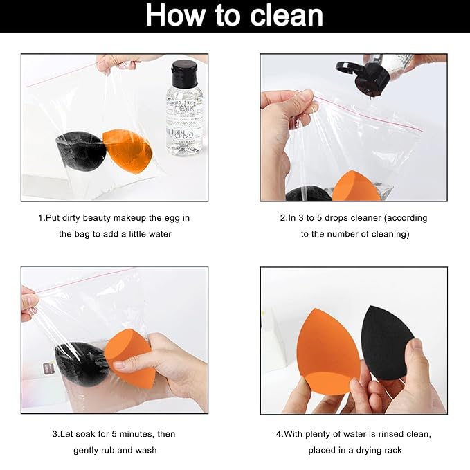 12 Pieces Professional Makeup Sponge Set,Latex Free Flawless Soft Setting Face Puffs,Makeup Blending Sponge Cosmetic Applicator for Powder,Liquid,Facial Makeup Tools