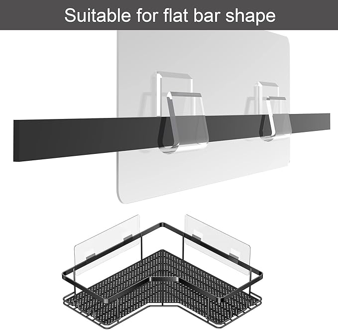 AOUKAR Shower Caddy Shelf Adhesive Replacement Stickers Pads For Bathroom Corner Organizer Basket, No Drilling For Kitchen Racks And Soap Holder 4pack