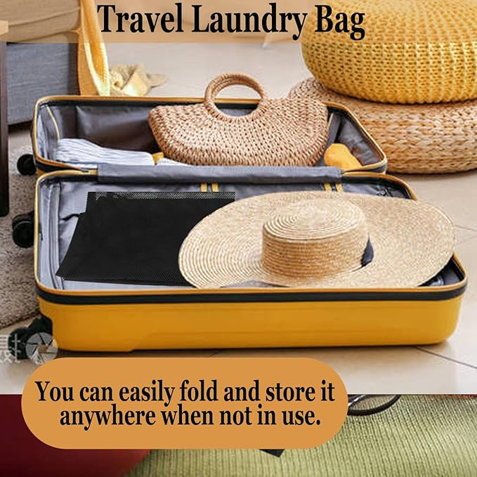 2 Pack Large Mesh Laundry Bags, Heavy Duty Mesh Laundry Bag 23 x 34 Inches, Laundry Drawstring Bag for College, Dorm, Travel, Family and Apartment Dwellers