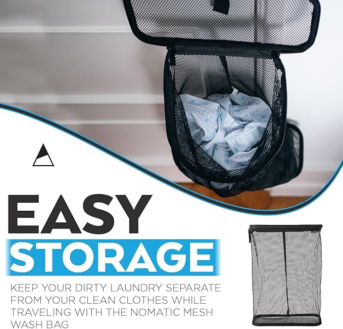 NOMATIC Mesh Laundry Bag - Travel Laundry Hamper - Packable Net Bag for Clothing - Packable Travel Laundry Sack