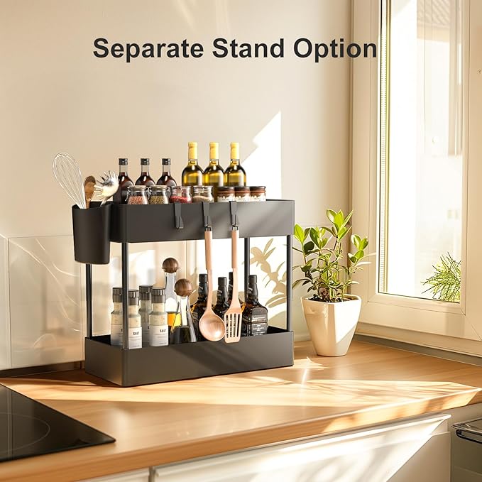 Pipishell Slim Storage Cart with Wheels - Bathroom Cart Organizer Storage, 4 Tier Rolling Carts for Bathroom, Laundry Room, Kitchen, Narrow Space, Black PIUC05