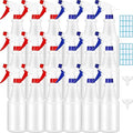 Sabary 18 Pack Spray Bottles in Bulk,16 oz Plastic Empty Clear Spray Bottles for Cleaning Solution Leak Proof Refillable with Label Funnels and Adjustable Nozzle for Home Gardening Commercial