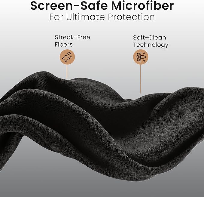 EVEO Glasses Cleaning Cloth - (6 Pack) Lens Cleaning Cloth Glasses Cleaner - Microfiber Cloth for Glasses Microfiber Cloth Eyeglass Cleaner, Screen Cleaner, Camera, Eyeglasses, VR/AR -Black & Blue