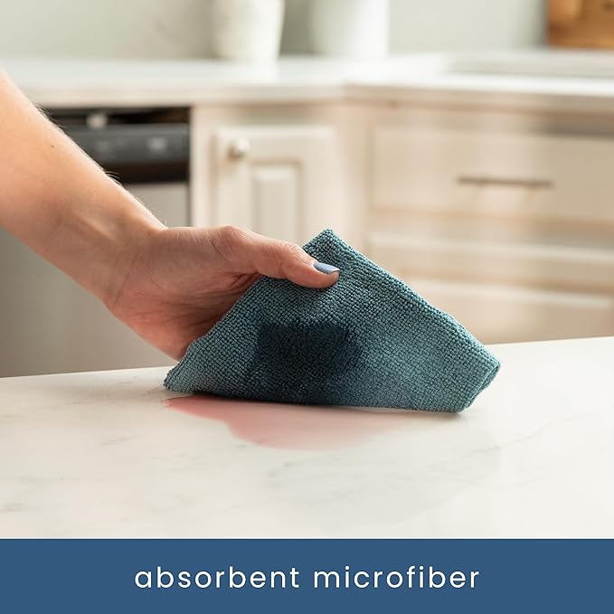 S&T INC. 100 Pack Microfiber Cleaning Cloth, Edgeless Bulk Towels for Home, Reusable Microfiber Towels for Cars, Cleaning Rags, Assorted, 11.5 Inches x 11.5 Inches, 100 Count