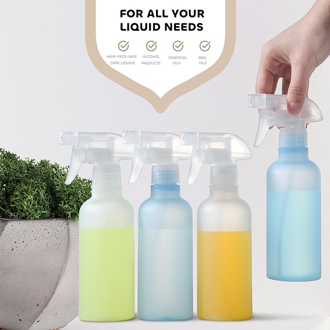 Spray Bottles, Small Spray Bottle for Hair Cleaning Plants Pet, Mist/Stream Adjustable, BPA-free Plastic Water Squirt Bottle 10 oz (300ml), 2 Pack