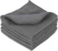 uxcell 5 Pcs Microfiber Cleaning Cloth, Kitchen Towels Reusable Microfiber Towels Highly Absorbent for Household Cleaning Supplies, Kitchen, Bathroom, Gray(Square), 11.8" X11.8