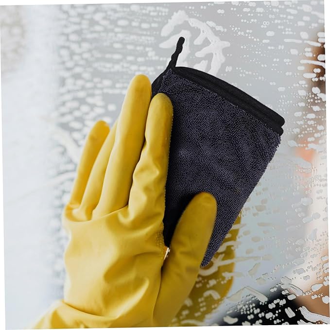 NOLITOY 2Pcs High Absorbency Car Cleaning Cloths Quick Drying Microfiber Towels for Windows Glass Durable Gentle Car Detailing Cloths Grey