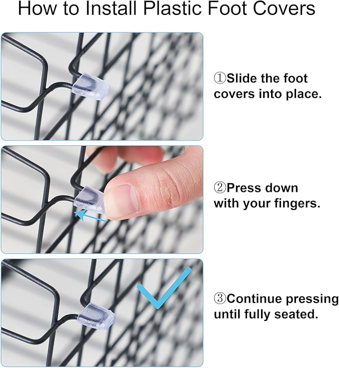 iSPECLE Freezer Organizer Bins - 6 Pack Adjustable Width for 5 to 7 Cu.Ft Chest Freezers, Stackable Freezer Wire Storage Baskets for Deep Freezer Organization, Assembly Required, Black