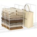 Wire Shelf Dividers for Closet: 16-inch Tall 12-inch Deep 6 Pack Wire Rack Accessories - Adjustable Purse Organizer for Sweaters Clothes Towels- Metal Linen Closet Pantry Separators