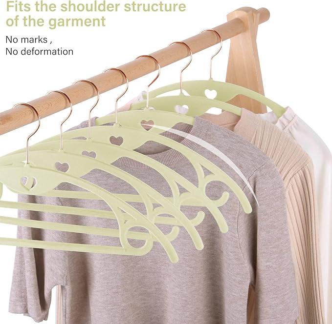 IEOKE Velvet Hangers 50 Pack: Felt Clothes Hangers Heavy Duty Shirt Sweater Hangers No Shoulder Bump Non Slip Slim Thin Coat Hangers for Closet - Ivory