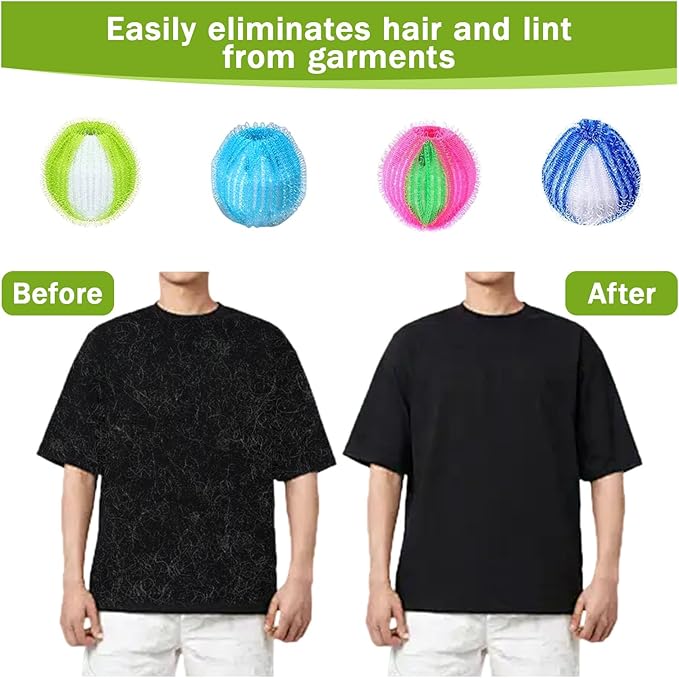 12PCS Pet Hair Remover for Laundry,Reusable Laundry Pet Hair Catcher,Dog Hair Remover for Laundry,Washing Machine Lint Catcher for Dog & Cat Hair,Effectively Removes Lint,Hair and Debris from Clothes