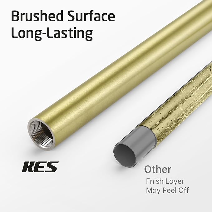 KES Free Standing Bathroom Toilet Paper Roll Holder, Toilet Paper Holder Stand with Weighted Base SUS304 Stainless Steel Brushed Gold, BPH286S1B-BZ