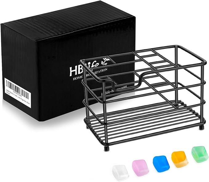 HBlife Large Electric Toothbrush Holder for Bathroom, Black Stainless Steel Bathroom Accessories Organizer for Small Spaces