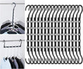 Mr. Pen- Space Saving Hangers for Clothes, 16 pcs, Black, Plastic Multi Clothes Hangers Space Saving, 5 Slots, 360° Rotating Hooks