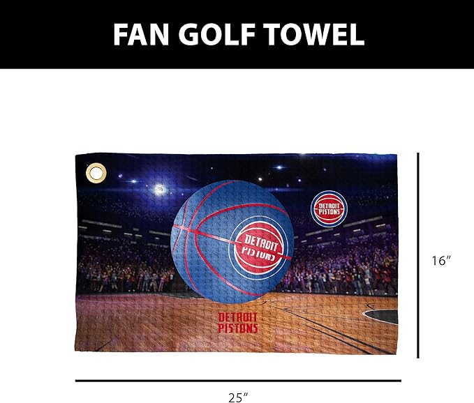 Northwest NBA Golf Towel – Official Licensed Microfiber Waffle Fabric, Absorbent 16x25 in Club Cleaning Accessory