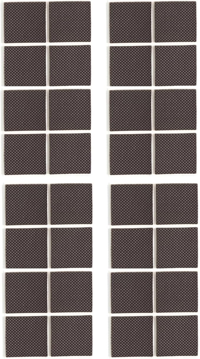 Furnigear Non Slip Furniture Pads - Self Adhesive Rubber Anti Skid Pads Grippers Rubber Chair Feet Furniture Pad for Hardwood Floors -Protectors for Furniture Table Legs Anti Slip 32 Pcs 1-1/2" Square
