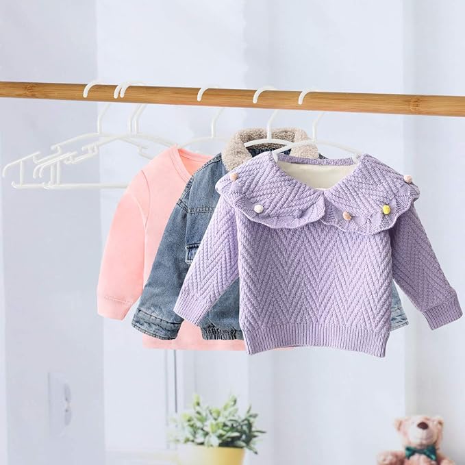 GoodtoU Baby Hangers 100Pack Kids Plastic Baby Clothes Hangers for Closet Small Children Infant Toddler Child