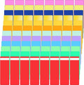 96 Pcs Library Book Dividers, 4x12 Inch Plastic Shelf Dividers with 120 Pcs Stickers, 12 Assorted Colors Bookshelf Markers for Home, Classroom Organize