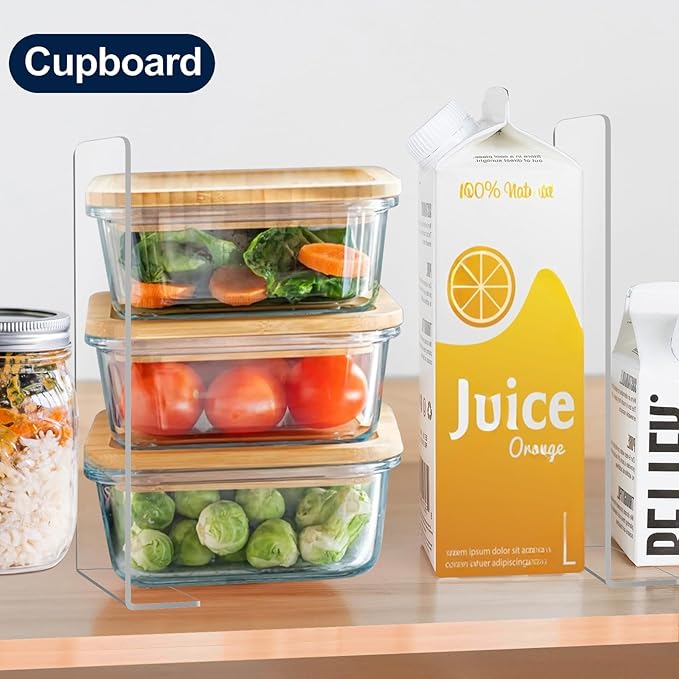 Uzpomel Acrylic Shelf Dividers For Closet Organization，Sweater Organizer For Closet - 10pack 8” Tall Clear Plastic Shelf Dividers For Closets Shelves Cabinets