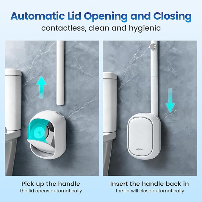 Disposable Toilet Brush,Toilet Bowl Cleaner,Wall Mounted Toilet Bowl Brush with 36 Refills for Deep Toilet Cleaning,Toilet Brush and Holder Set for Hygienic Bathroom Maintenance