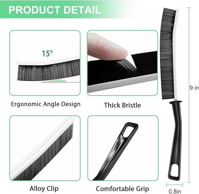 12PCS Crevice Cleaning Brush Set,Hard Bristle Grout Scrub Brushes, Straw Cleaner Brush,Gap Cleaning Supplies Home Essentials for Kitchen,Toilet,Bathtub,Sink,Window Track,Gi-ft for Women Men