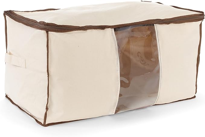 Covermates Keepsakes - Canvas Storage Bag - Premium Canvas - Carrying Handles - Dual Zipper Pulls - Indoor Storage, Natural