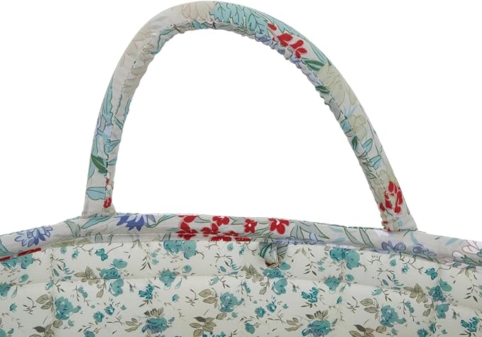 Boho Fabric Storage Basket, Large Capacity Laundry Basket, 12.2'' x 10.23'' x 10.23'' Collapsible Laundry Hamper with Easy Carry Handles (C Multi-Color 4, L)
