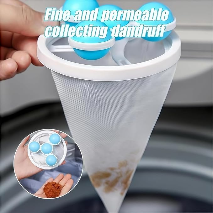 Vortexes Float Hair and Lint Catcher, 2026 New Floating Hair Filtering Mesh Removal, Laundry Lint Fur Catcher for Washing Machine (3 PCS)