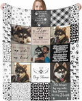 D-Story Made in USA,Personalized Dog Throw Blankets with Photo & Name,Custom Dog Blanket with Picture Pet Loss Sympathy Blanket Pet Memorial Dogs Cat Remembrance Gift