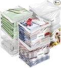 Plastic Storage Bags with Easy-Glide Zipper, Pack of 6, Durable Clear Vinyl Zippered Storage Bags for Clothes Sweaters Comforters Blankets Sheets Bedding (12 x 12 x 12 Inch)