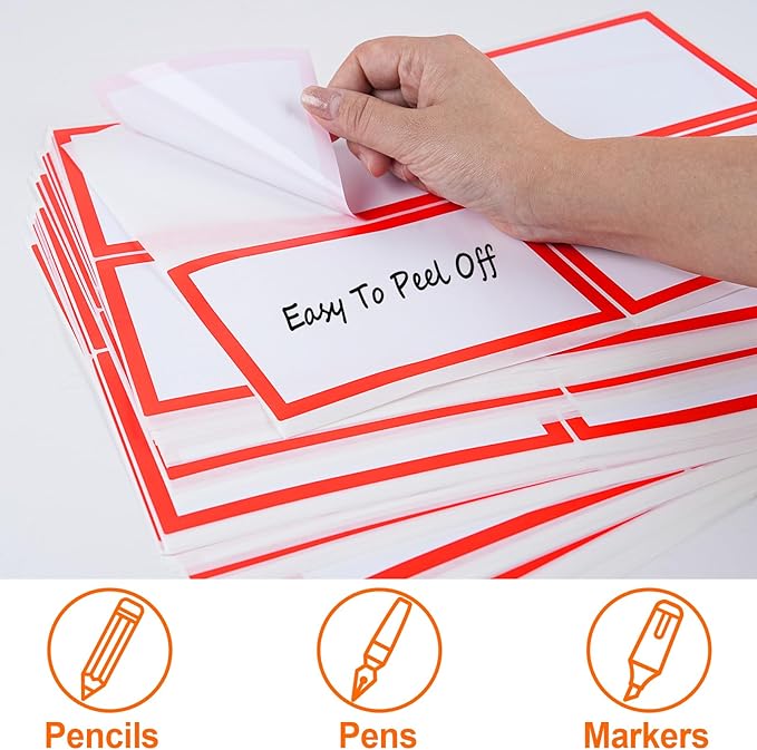 6 x 4 inch Large Moving Labels for Boxes, Blank Moving Boxes Labels Stickers, 160pcs 8 Color Coded Moving Stickers Packing Labels Stickers for Home Organization Projects, Kitchen, Storage Bins (Red)