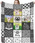 D-Story Pet Dog Memorial Gifts Personalized - in Loving Memory of Loss Dog Custom Blanket with Dogs Pictures and Name - Loss Pet Sympathy Remembrance Gift for Kids and a Grieving Pet Owner