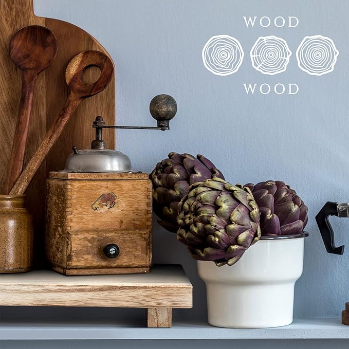 Nuogo Wood Riser Tray Soap, Stand Soap Tray for Kitchen Sink, Wood Pedestal for Kitchen Counter Sink Stand Decorative Rustic Bathroom Dishes Plant Bottles Candles Display(9 x 6 Inch,Natural)