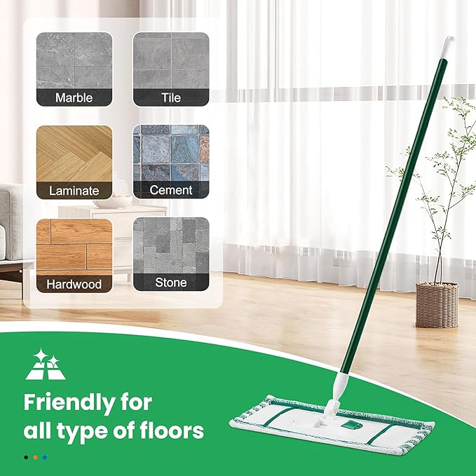4 Pack Microfiber Mop Heads for Libman Microfiber Floor Mop, Mop Pads Refills for Libman Mop Head Replacement, Reusable & Washable Pads for Multi-Surface Floors, Wet & Dry Cleaning Pad
