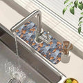 Abstract Mountain Sink Faucet Absorbing Mat Mountain Landscape Super Absorbent Fast Drying Mat Sink Gadgets Behind Faucet Sinkmat for Kitchen Bathroom, 15.5"x5.5"