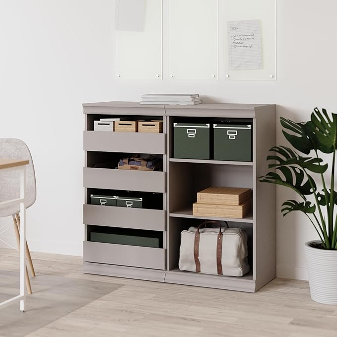ClosetMaid Modular Storage Shelf Unit with 3-Shelves, Taupe