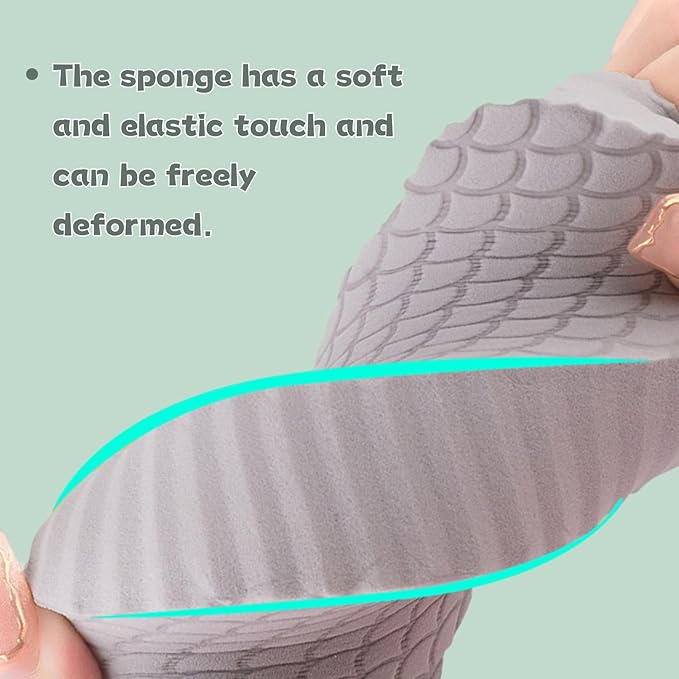 3Pcs Magic Exfoliating Bath Sponge, 3D Super Soft Exfoliating Bath Sponge, Reusable Soft Bath Sponge for Dead Skin Removal (Blue+Pink+Gray)
