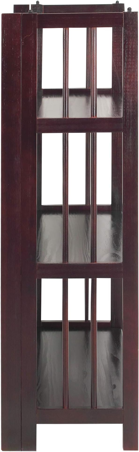 Casual Home 3 Shelf Folding Stackable Bookcase, 27.5" Wide, Espresso