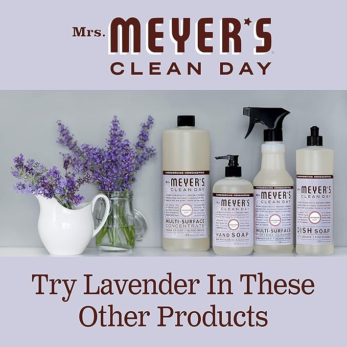 MRS. MEYER'S CLEAN DAY Hand Soap Refill, Made with Essential Oils, Lavender, 33 fl. oz - Pack of 6