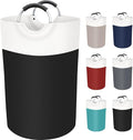 BlissTotes 75L Laundry Basket, Freestanding Laundry Hamper, Collapsible Dirty Clothes Hamper, Waterproof Fabric with Foam Protected Aluminum Handles for College, Dorm, Family (Black)