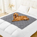 Smiry Waterproof Dog Bed Cover Blanket 40x50, Soft Reversible Pet Blanket, Washable Leakproof Cats Dogs Couch Cover for Sofa, Couch, Furniture, Lattice, Grey/Light Grey