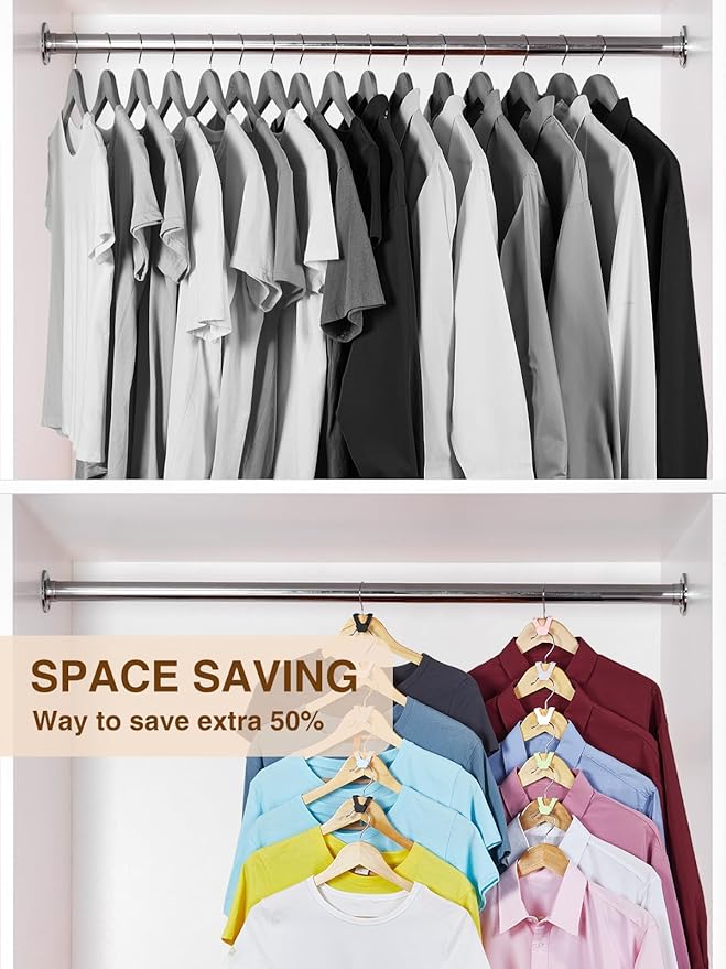 Smartor Closet Organizers and Storage, College Dorm Room Essentials, 60 Pack Clothes Hangers Connector Hooks Space Saving Hangers for College Students Girls Organization for Closet Space Saver